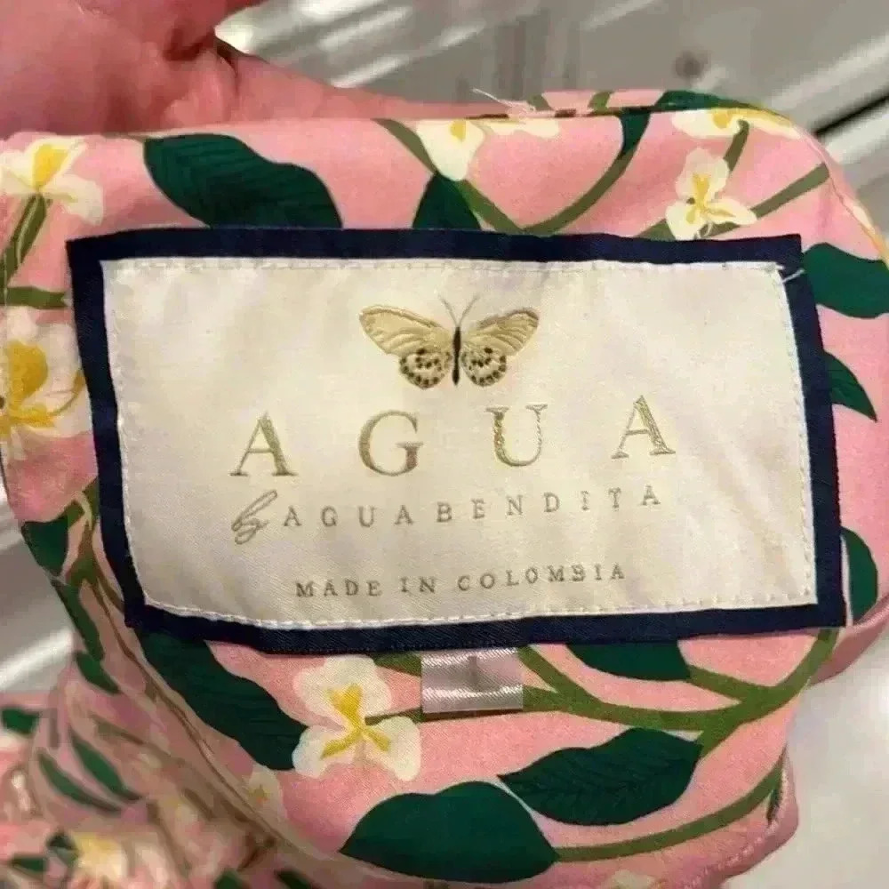Agua by Agua Bendita Samba Floral Mini Dress, Size L Like New - Picture 8 of 8